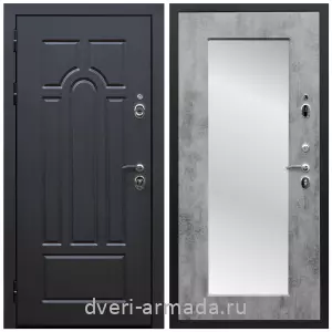 Белые двери с зеркалом, Дверь входная Армада Эврика МДФ 10 мм ФЛ-58 / МДФ 16 мм ФЛЗ пастораль Бетон темный