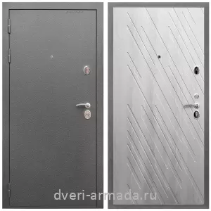Входные двери Лондон, Дверь входная Армада Оптима Антик серебро / МДФ 16 мм ФЛ-86 Ясень Ривьера Айс