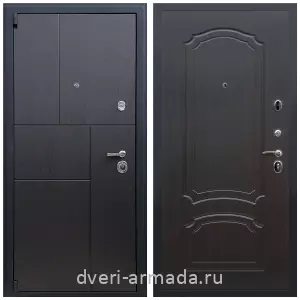 Толстые входные двери, Дверь входная элитная Армада Бастион МДФ 16 мм ФЛ-290 Дуб фактурный шоколад / ФЛ-140 Венге