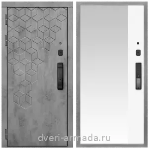 Дверь входная Армада Квадро Kaadas K9 / ФЛЗ Панорама-1 Белый матовый