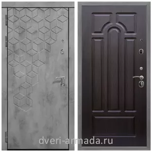 Входные двери Бетон, Дверь входная Армада Квадро Бетон тёмный / ФЛ-58 Венге