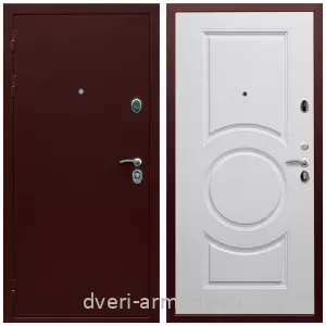 Антивандальные, Антивандальная металлическая  дверь входная Армада Люкс Антик медь / МДФ 16 мм МС-100 Белый матовый