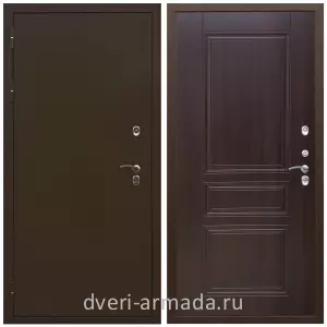 Тамбурные двери, Дверь входная стальная утепленная в дом Армада Термо Молоток коричневый/ ФЛ-243 Эковенге в коттедж минеральная плита