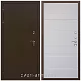 Дверь входная в квартиру Армада Термо Молоток коричневый/ МДФ 6 мм ФЛ Дуб кантри белый горизонт минеральная вата двухконтурная в подъезд